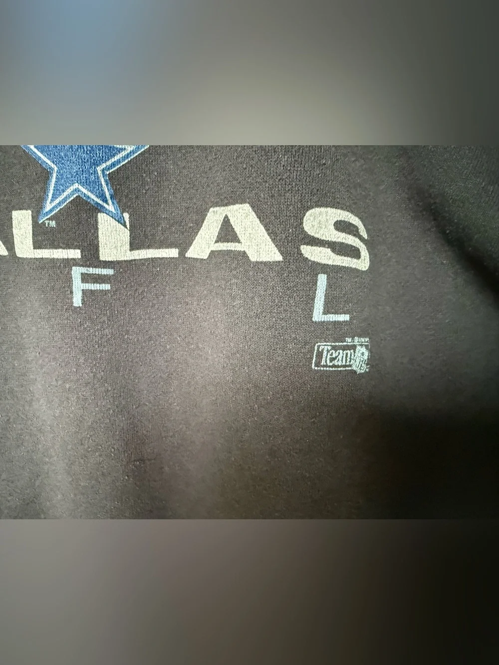 Vintage Salem Sportswear NFL Dallas Cowboys Black Sweatshirt Large